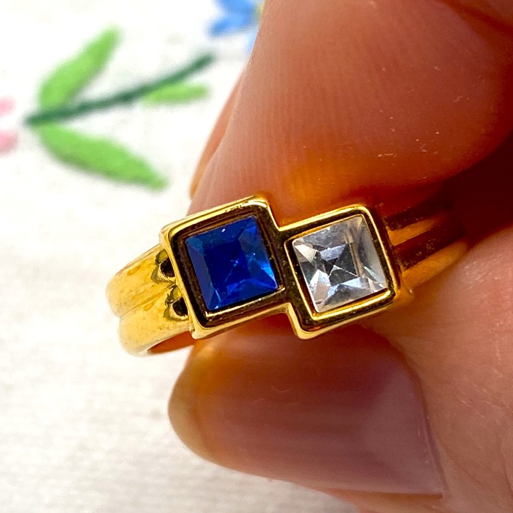 Vintage Avon Delicate Hues Stackable Ring Simulat… - image 8